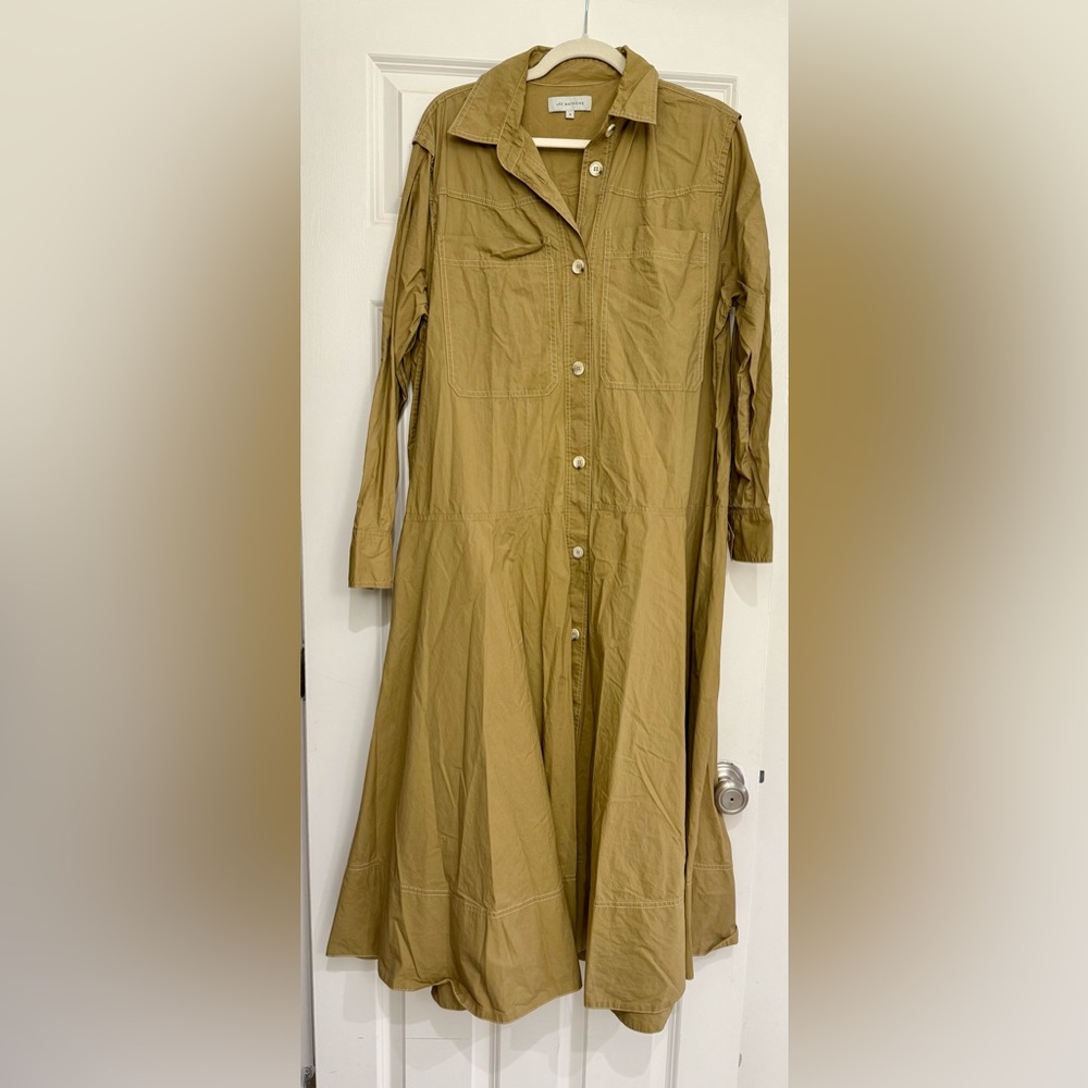 Lee Mathews Tan Long Sleeve Dress - Picture 4 of 8